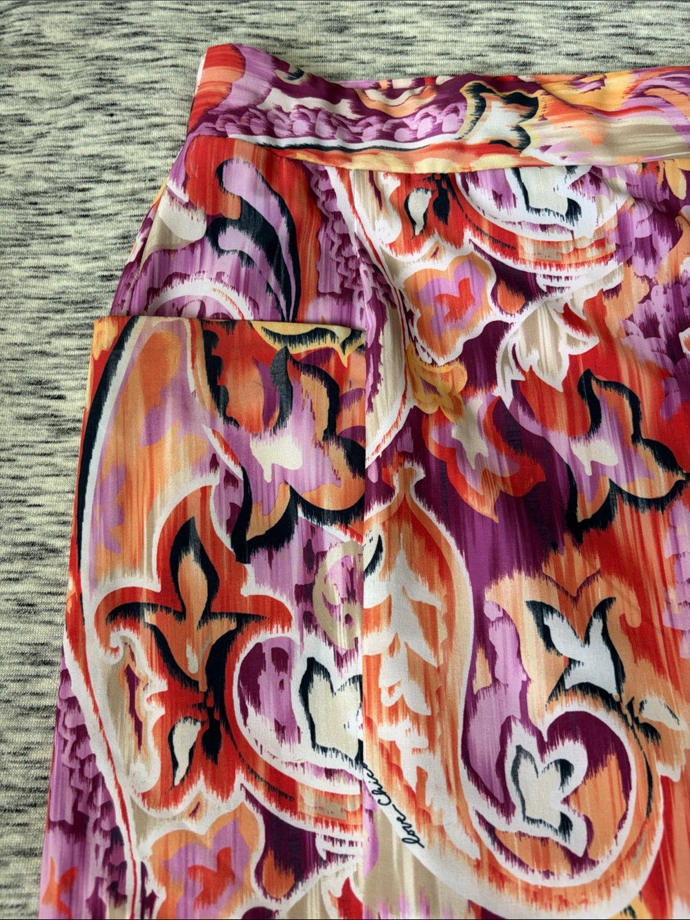 Chico's Purple & Pink Multicolor Printed Mini Skirt - Picture 4 of 11